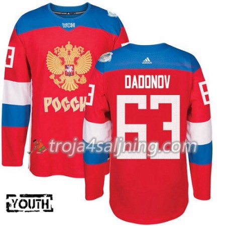Ryssland tröja Evgenii Dadonov 63 World Cup i ishockey 2016 Röd Premier - NHL Tröjor Barn Ryssland tröja Evgenii Dadonov 63 World Cup i ishockey 2016 Röd Premier - NHL Tröjor Barn
